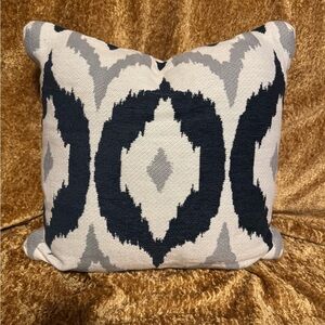 Brentwood Blue and Gray Accent Pillows with Geometric Design